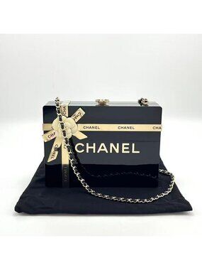 Chanel Camellia Ribbon Motif Acrylic Minodiere Shoulder Bag